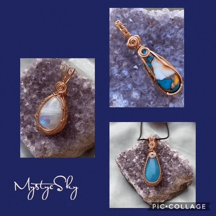 A display of jewelry by Mystyc Sky